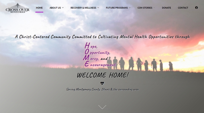 Cross Over Ministries website homepage screenshot