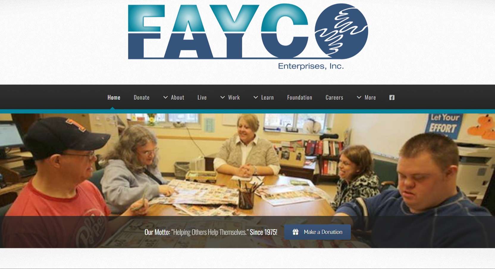 Fayco website homepage screenshot