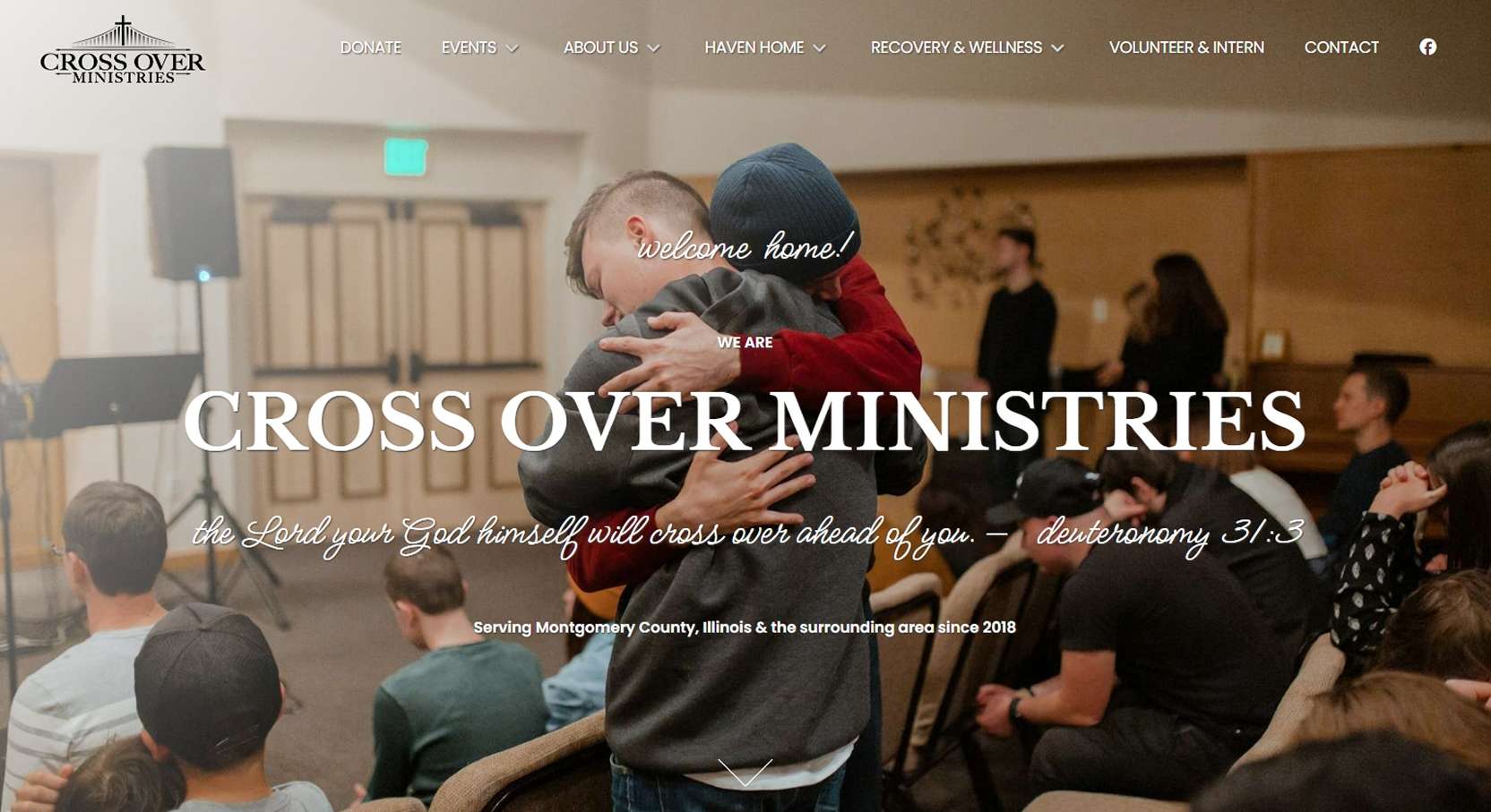 Cross Over Ministries homepage screenshot
