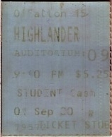 movie ticket stub first showing