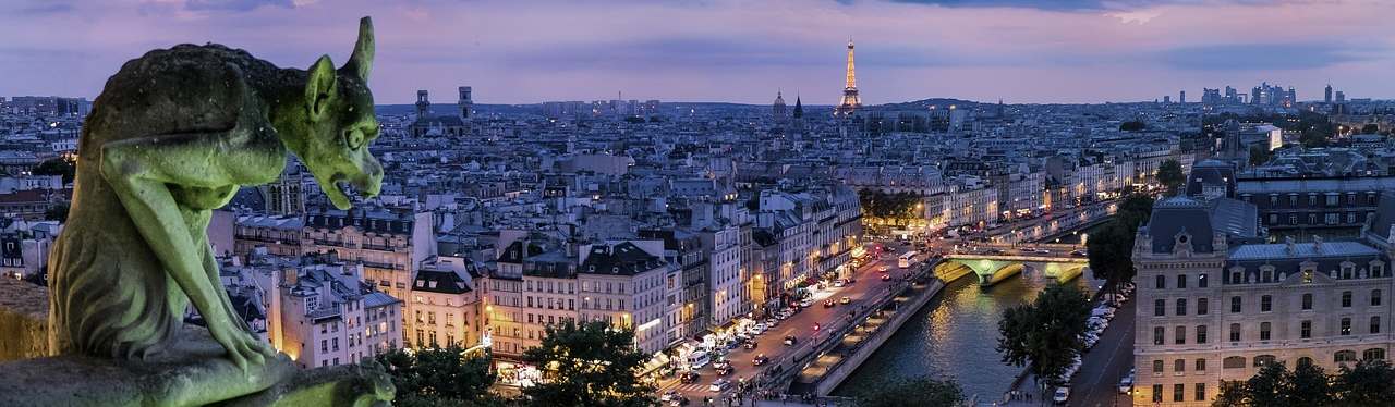 Gargoyle on architecture, Paris.