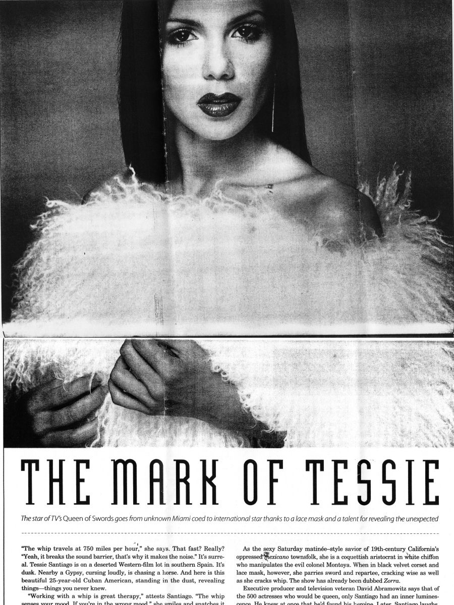Tessie in Feathers, Latina magazine